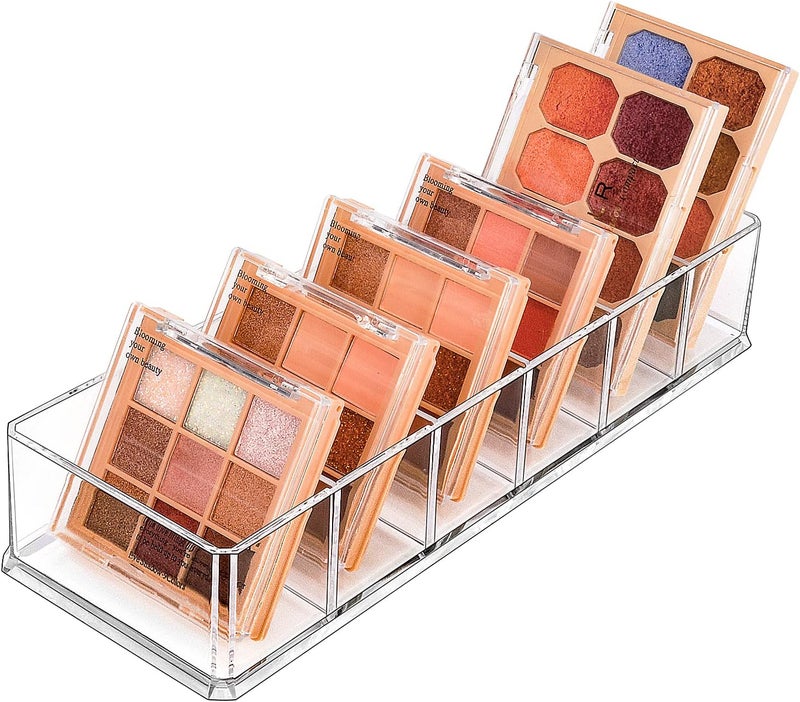 JessLab Acrylic Organizers Bathroom Organizer for Drawer Cosmetic Display Cases for Vanity Countertop Desk Kitchen and Makeup Storage 6Section