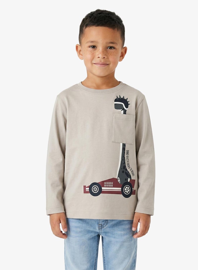 NAME IT Kids 2 Pack Of Printed Crew Neck T-Shirt - Image 5