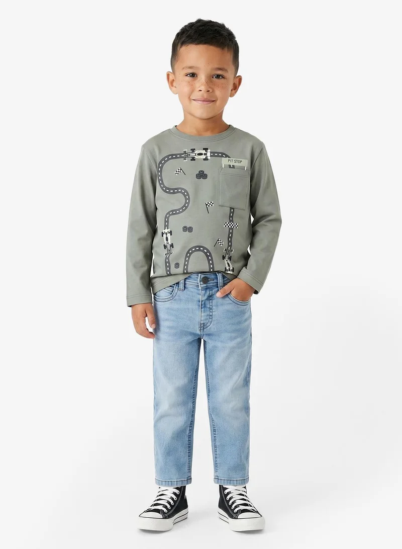 NAME IT Kids 2 Pack Of Printed Crew Neck T-Shirt