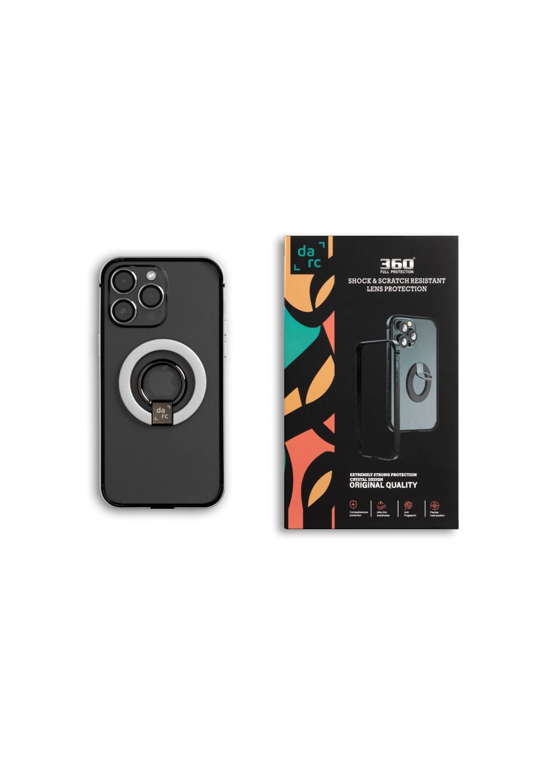 darc iPhone 15 Pro Max 3-in-1 Frame + Camera Protection + MagSafe Grip Dark Grey  - Image 4