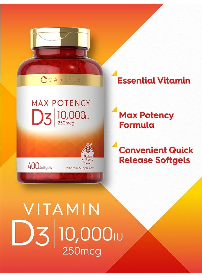 CARLYLE - Carlyle Vitamin D 10000 IU 400 Softgels - Image 1