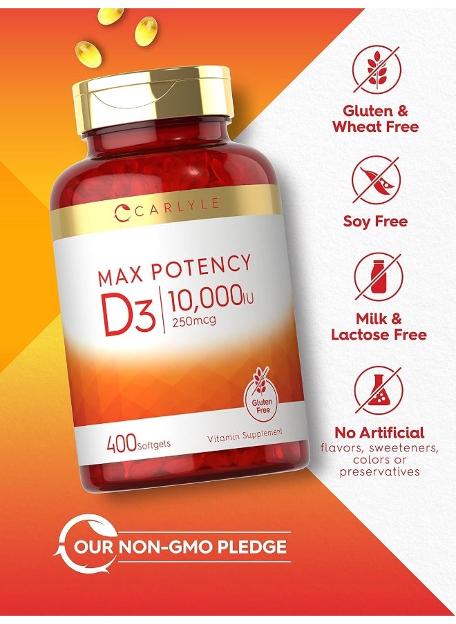 CARLYLE - Carlyle Vitamin D 10000 IU 400 Softgels - Image 1
