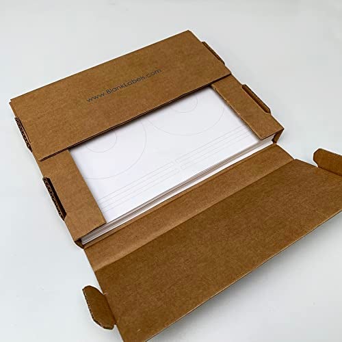 Blank Labels CD/DVD Labels from Blank Label, 2 Label per Sheet / 2,000 Labels, CD Label Size, Memorex Large Core Compatible/Matte White Permanent Adhesive, Inkjet & Laser Printer Safe Easy to Peel - USA Made - Image 2