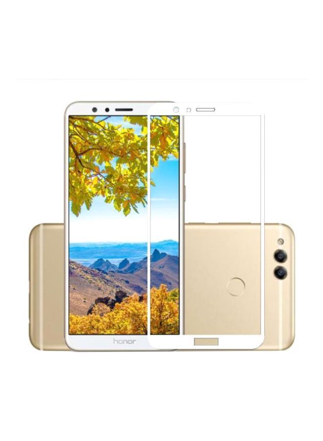 نيبمينينت لاصقة حماية للشاشة من الزجاج المقوى لهاتف هونر 7X شفاف/ أبيض