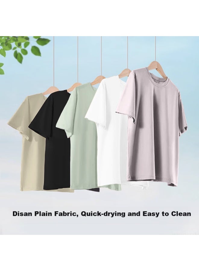 Don't speak Casual Sun Protection Quick-drying Women's Summer Fitness Running T-shirt Loose Yoga Short Sleeve Breathable Top Creamy Purple L - Image 4