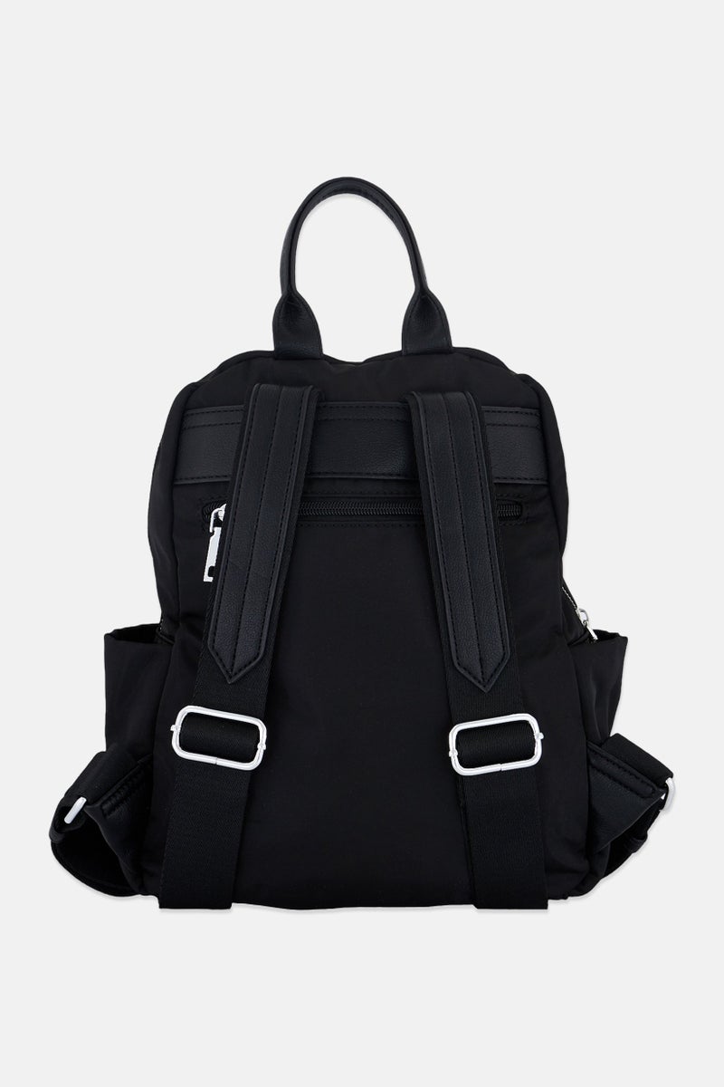 Xti Women Brand Logo Backpack 28 H x 32 L x 10 W cm, Black  - Image 2