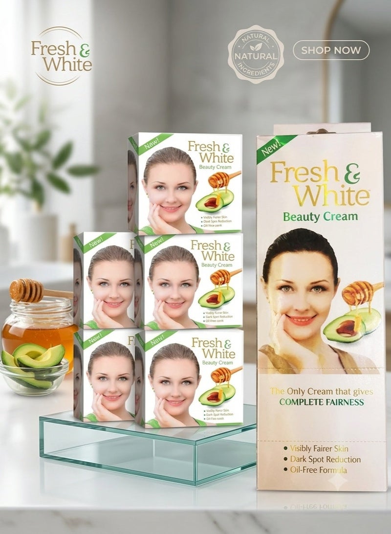fresh & white Face Beauty Cream 6 pcs 6*25gm - Image 1