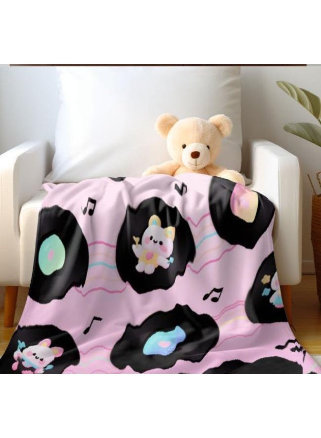 عام بطانية رقيقة من الفانيلا الكرتونية للأطفال والرضع (دافئة ومريحة، ومناسبة للنوم والألعاب) 70 سم * 100 سم - Image 3