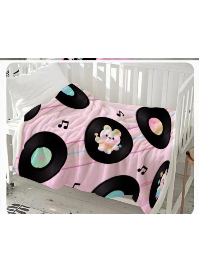 عام بطانية رقيقة من الفانيلا الكرتونية للأطفال والرضع (دافئة ومريحة، ومناسبة للنوم والألعاب) 70 سم * 100 سم - Image 2