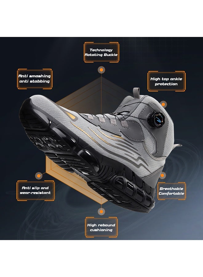  فيكتوال أحذية عمل عالية الجودة، أحذية بأصابع فولاذية للرجال، أحذية أمان خفيفة الوزن، مريحة ومقاومة للثقب، أحذية عمل غير قابلة للتدمير - Image 4