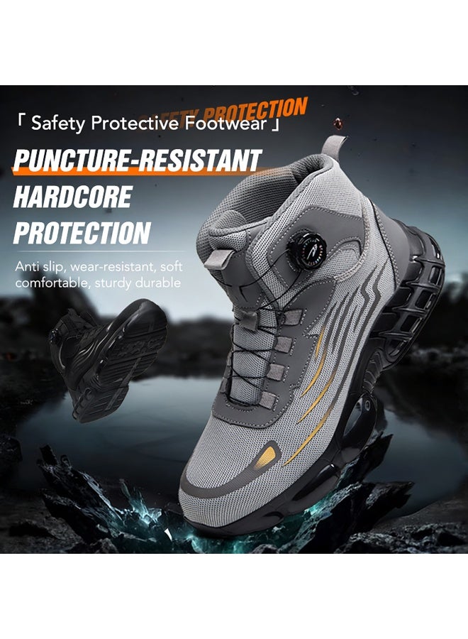 فيكتوال أحذية عمل عالية الجودة، أحذية بأصابع فولاذية للرجال، أحذية أمان خفيفة الوزن، مريحة ومقاومة للثقب، أحذية عمل غير قابلة للتدمير - Image 3