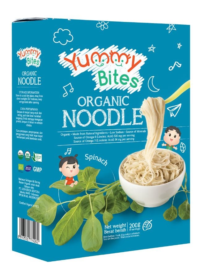 Yummy Bites Organic Noodles Spinach 200g - Image 4