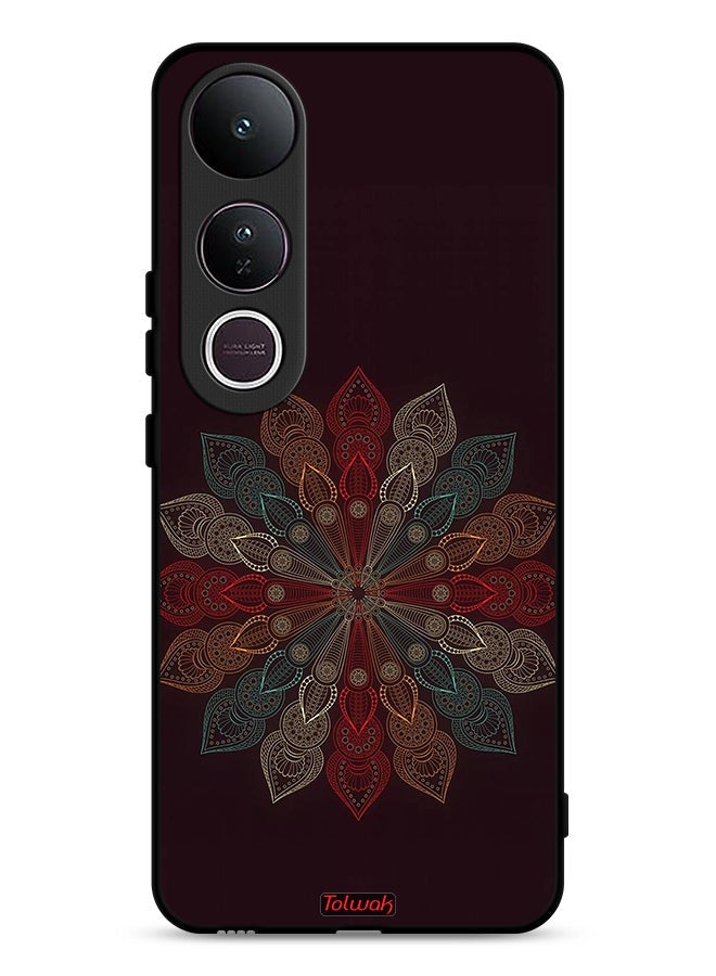 Tolwak Vivo V50 Lite Protective Case Cover Mandala Flower Art