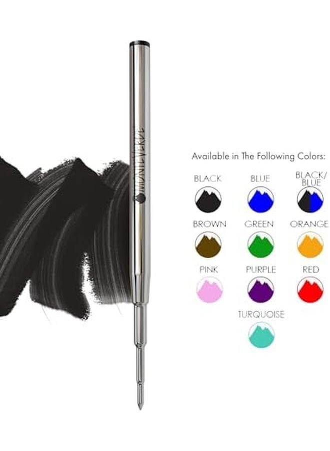 Monteverde Ballpoint Refill To Fit Montblanc Ballpoint Pens Medium Point Soft Roll Black 2 Pack M132Bk - Image 2