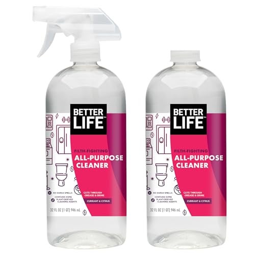 Better Life All Purpose Cleaner - Multipurpose Home and Kitchen Cleaning Spray for Glass, Countertops, Appliances, Upholstery- Multi-surface Spray Cleaner - Currant and Citrus, 32oz (Pack of 2) - Image 1