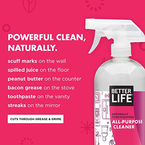 Better Life All Purpose Cleaner - Multipurpose Home and Kitchen Cleaning Spray for Glass, Countertops, Appliances, Upholstery- Multi-surface Spray Cleaner - Currant and Citrus, 32oz (Pack of 2) - Image 3