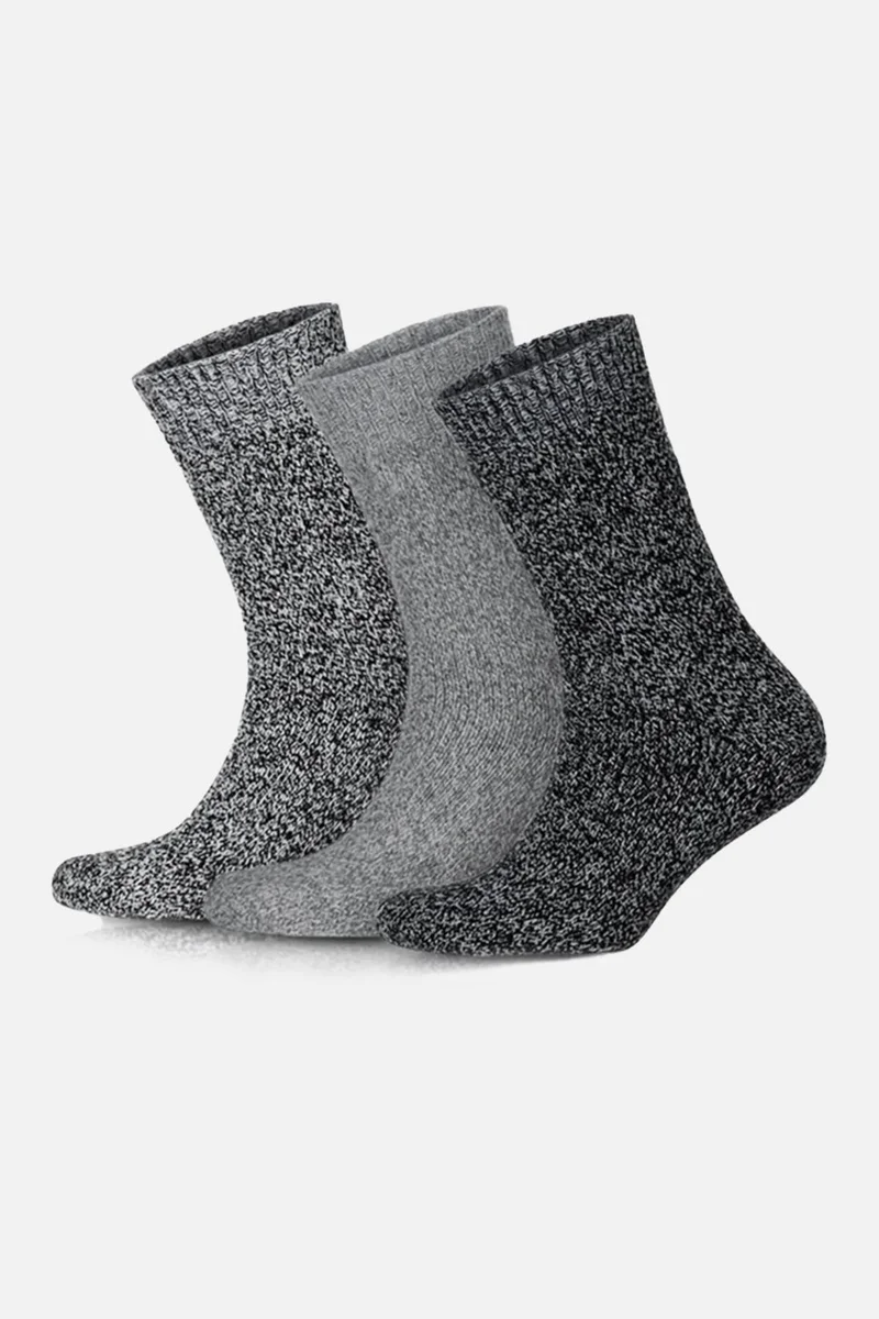 Aytuğ Men's Merino Wool Cold Blocker Winter 3 Pairs Multicolored Socks - A-6038