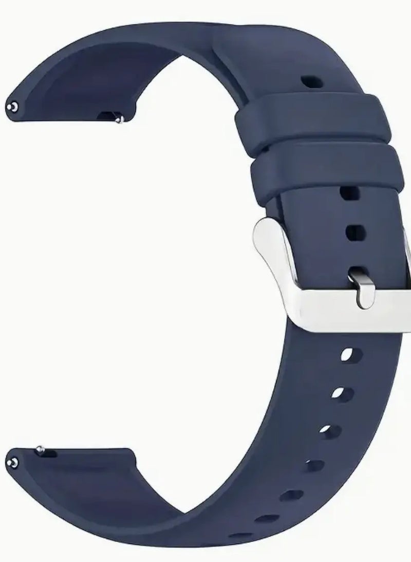 تي دبليو إي جي جي أو أن سوار سيليكون متوافق مع ساعة هواوي GT 3/GT2 Pro/Watch 3/GT2 مقاس 22 مم، أزرق داكن - Image 1