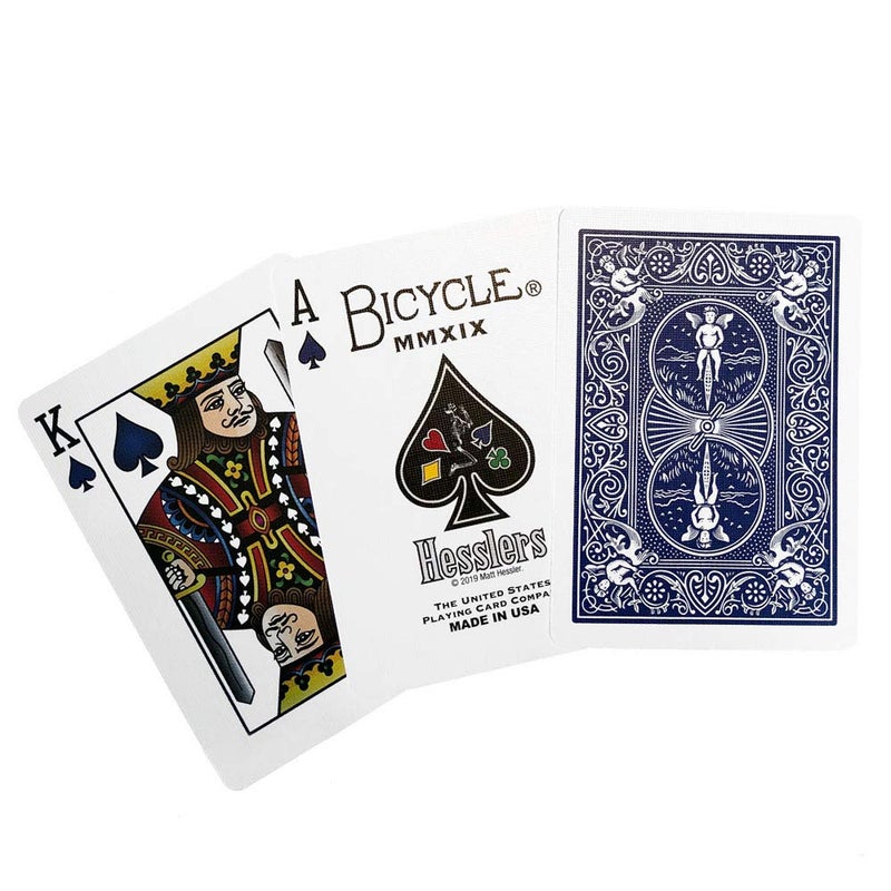 Bicycle Hesslers (Blue) Rider Back Playing Cards, Unique Four-Color Suites (Includes Poker Hand Reference Cards) - Image 3
