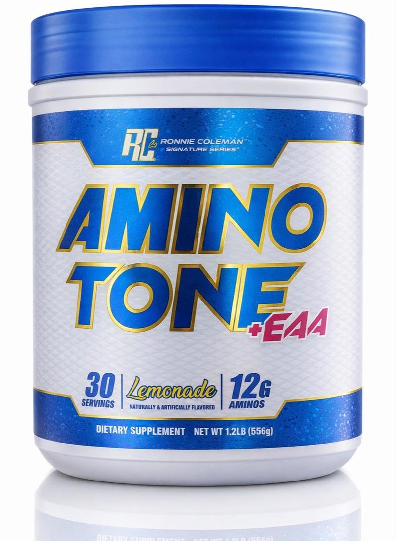 روني كولمان مسحوق الأحماض الأمينية روني كولمان أمينو-تون إي إيه إيه إس مع الأحماض الأمينية المتفرعة السلسلة، ترطيب، أحماض أمينية أساسية، استشفاء العضلات بعد التمرين، بنكهة الليمون، 30 حصة (556 غرام) - Image 1