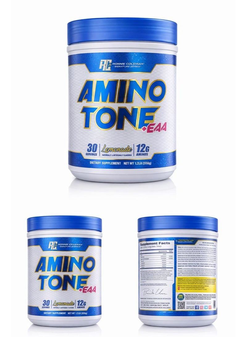 روني كولمان مسحوق الأحماض الأمينية روني كولمان أمينو-تون إي إيه إيه إس مع الأحماض الأمينية المتفرعة السلسلة، ترطيب، أحماض أمينية أساسية، استشفاء العضلات بعد التمرين، بنكهة الليمون، 30 حصة (556 غرام) - Image 3