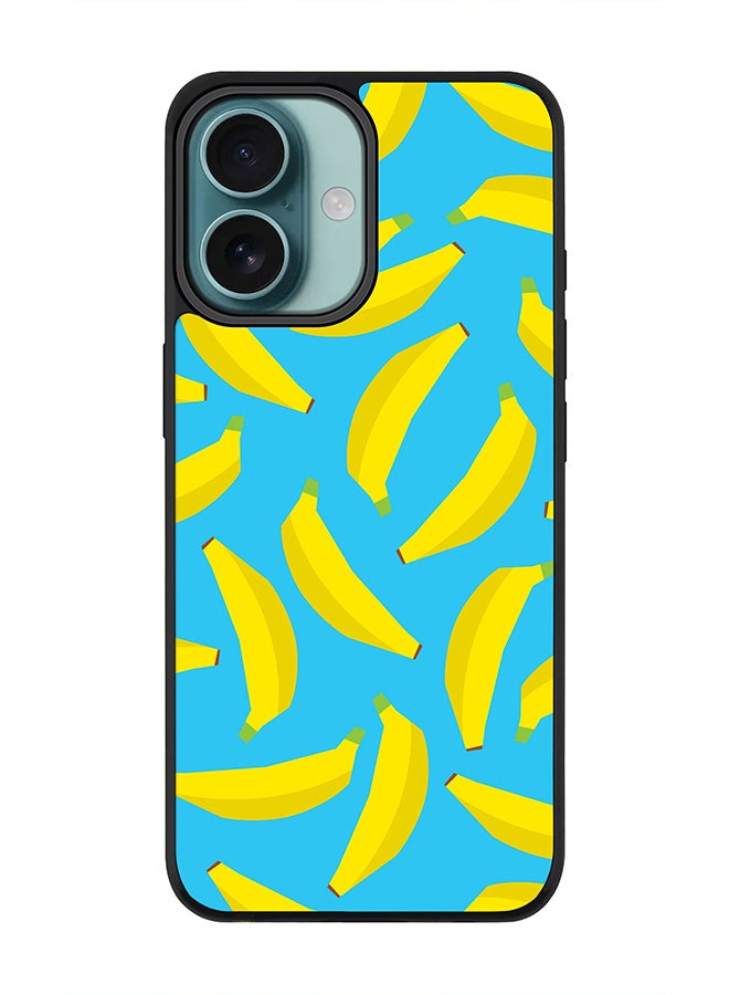 Stylizedd For iPhone 16 Case [Compatible with MagSafe] Slim Magnetic cover Phone Case iPhone 16 -Scattered Bananas - Image 1