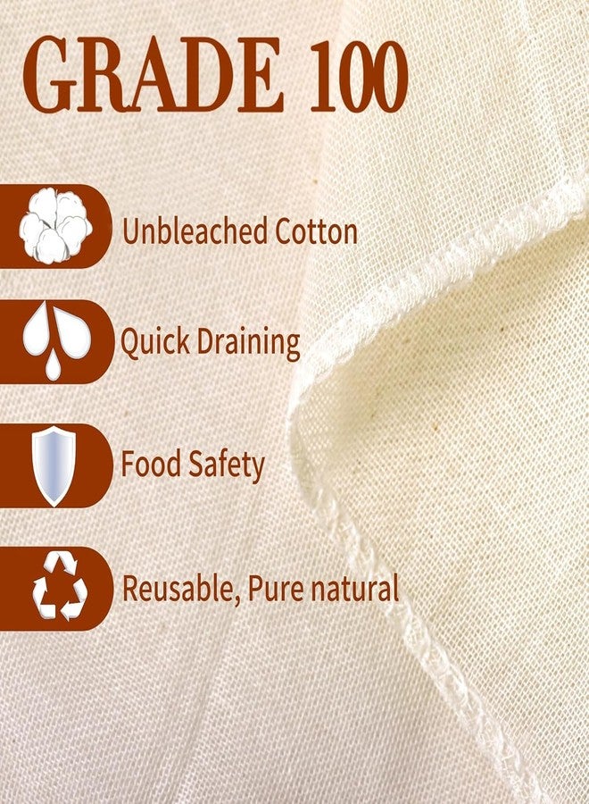 Mostdream Cheese Cloths, 10Pcs 20x20 Inch Grade 100 Precut Cheese Cloths for Straining, 100% Cotton Unbleached, Reusable Muslin Cheesecloth for Straining, Making Yogurt, Juice, Cooking Turkey - Image 2