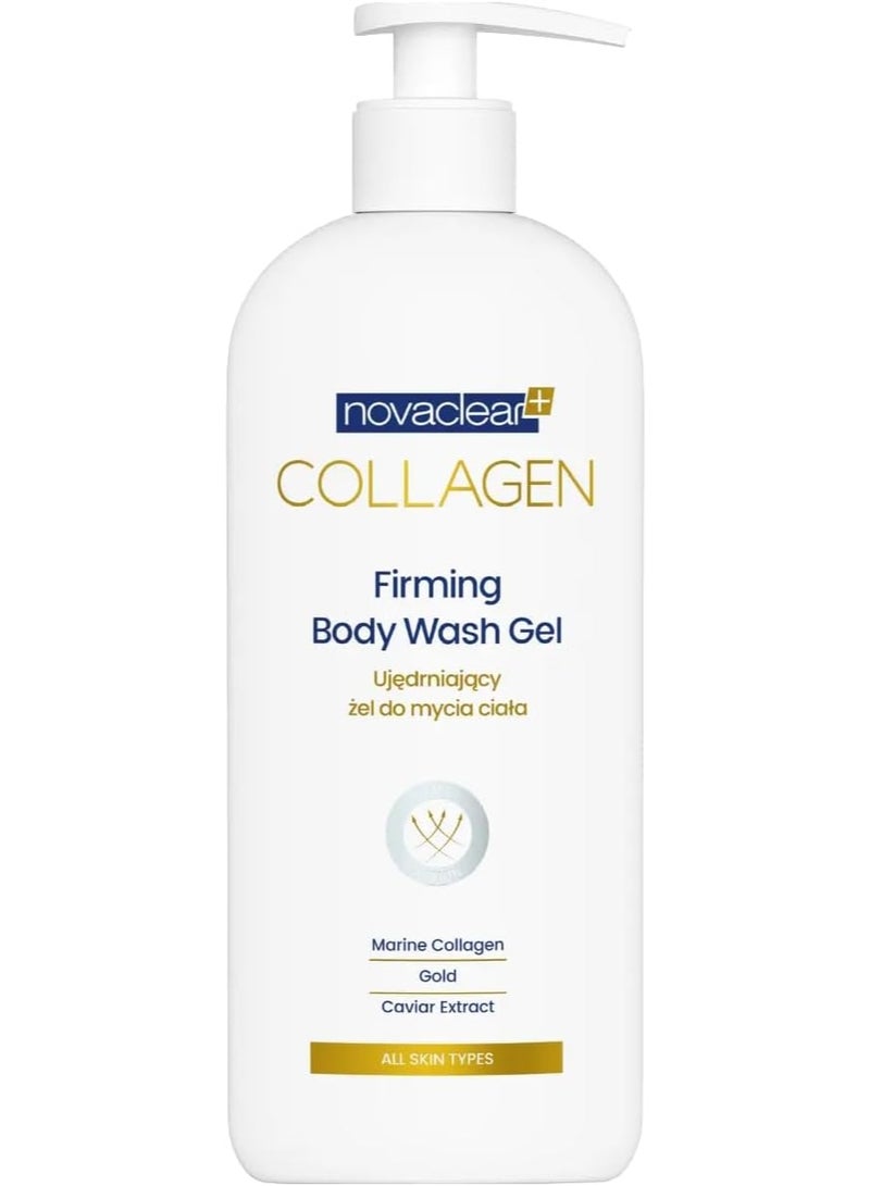 Novaclear Collagen Firming Body Wash Gel 500ml – Anti-Aging Shower Gel with Marine Collagen & Nourishing Oils