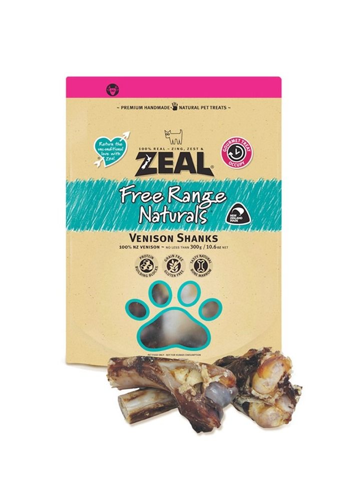 zeal Free Range Natural Venison Shanks 2Pcs Dog Treats 300g - Image 2