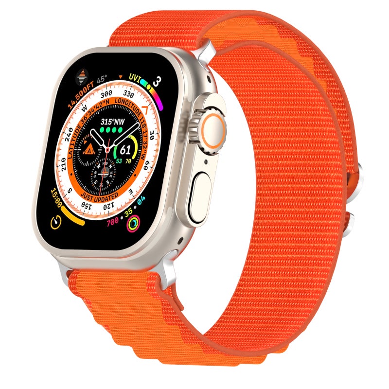 erorex Double Color Nylon Watch Band For Apple Watch Ultra 49Mm(Orange) - Image 1