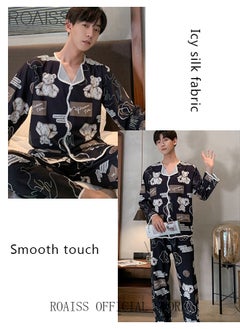 Long Autumn Couple Pajamas Silk Pajamas for Couples Sleepwear Family Pijama Lover Night Suit Men Women Casual Home Clothing - pzsku/ZB94C5EC56B0BF4148D58Z/45/_/1721370701/c5bed6a3-a0d5-49b5-95fc-8ec288e1c583