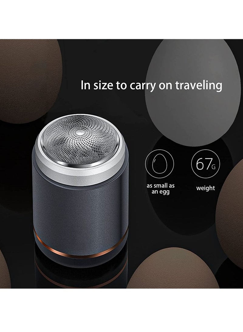 Excefore ماكينة حلاقة كهربائية للرجال بحجم الجيب ماكينة حلاقة صغيرة محمولة للاستخدام الجاف والرطب للرجال ماكينة حلاقة قابلة لإعادة الشحن عبر USB سهلة الاستخدام بضغطة زر واحدة مناسبة للمنزل والسيارة والسفر - Image 5