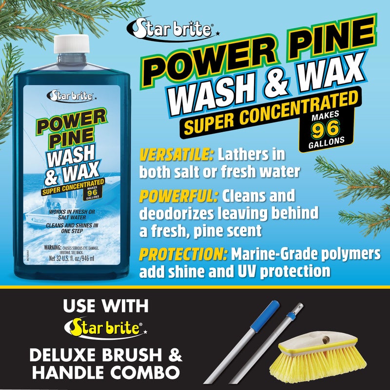 STAR BRITE Power Pine Boat Wash u0026 Wax Super Concentrate - Makes 96 Gallons - 32 OZ (094732) - Image 3