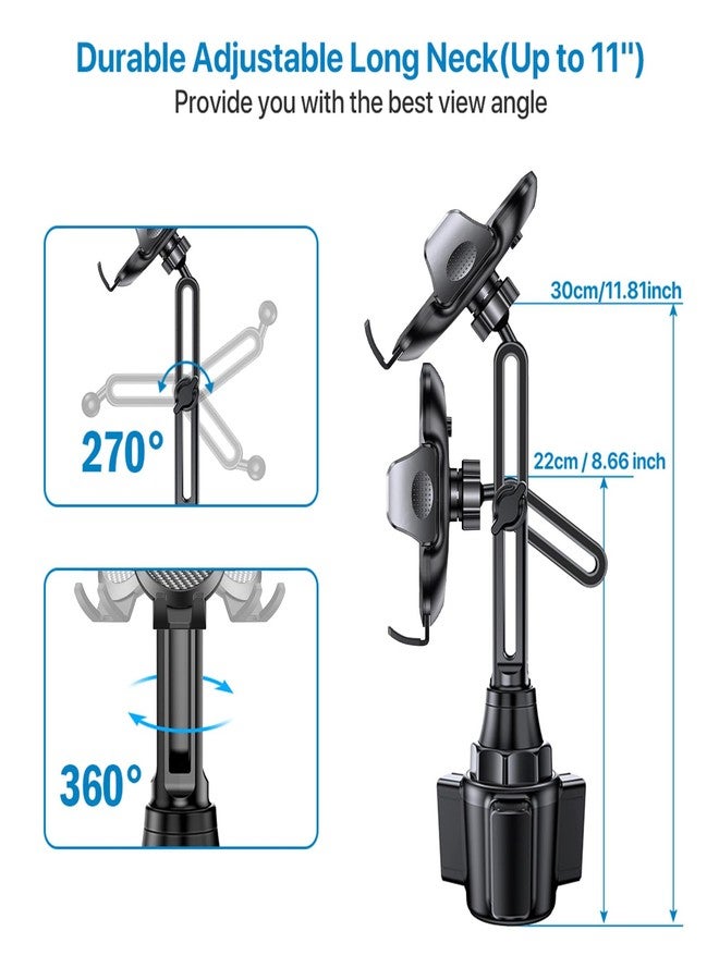 Miracase 2025 Upgraded Universal Cup Phone Holder for Car, [Rotatable & Adjustable] Long Neck Car Cup Holder Phone Mount Compatible with iPhone, Samsung, Google & More Smartphones - Image 5