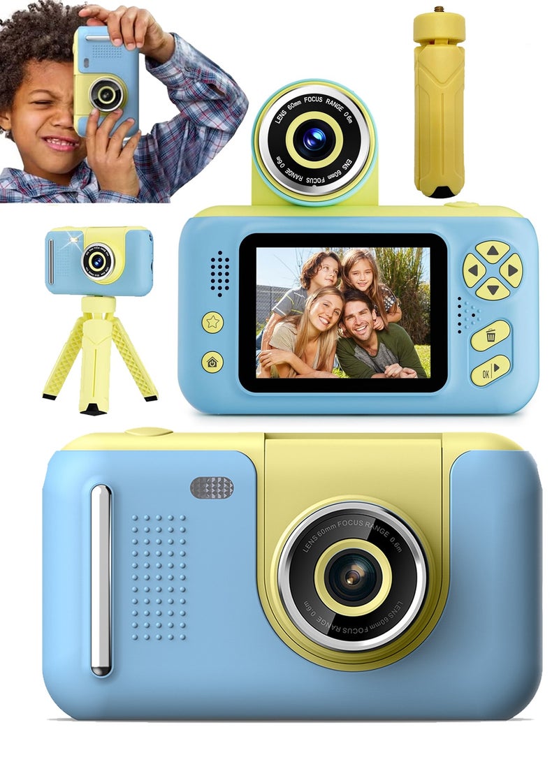 Kids Camera – 40MP Digital Selfie Video Camcorder with 180° Flip Lens & 1080P HD Recording, Fun Toy Camera for Children Aged 6-12, Ideal Birthday Gift for Boys & Girls – Compact & Easy to Use (Blue)  - Image 1