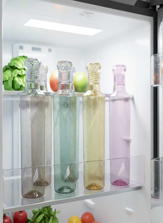 SAI PRASEEDA Unbreakable 1 Litre Jewel Cap Designer Water Bottles | Pack of 3 | Multicolor | Leakproof Screw Cap | BPA-Free | Bottles for Fridge, Gym, Home, Office, School and Travel - Image 4