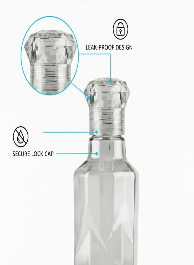 SAI PRASEEDA Unbreakable 1 Litre Jewel Cap Designer Water Bottles | Pack of 3 | Multicolor | Leakproof Screw Cap | BPA-Free | Bottles for Fridge, Gym, Home, Office, School and Travel - Image 3