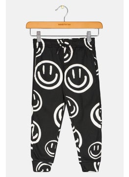 Originals by Brooklyn Cloth Toddler Boy Drawstring Allover Print Jogger Pants, Black  - Image 1