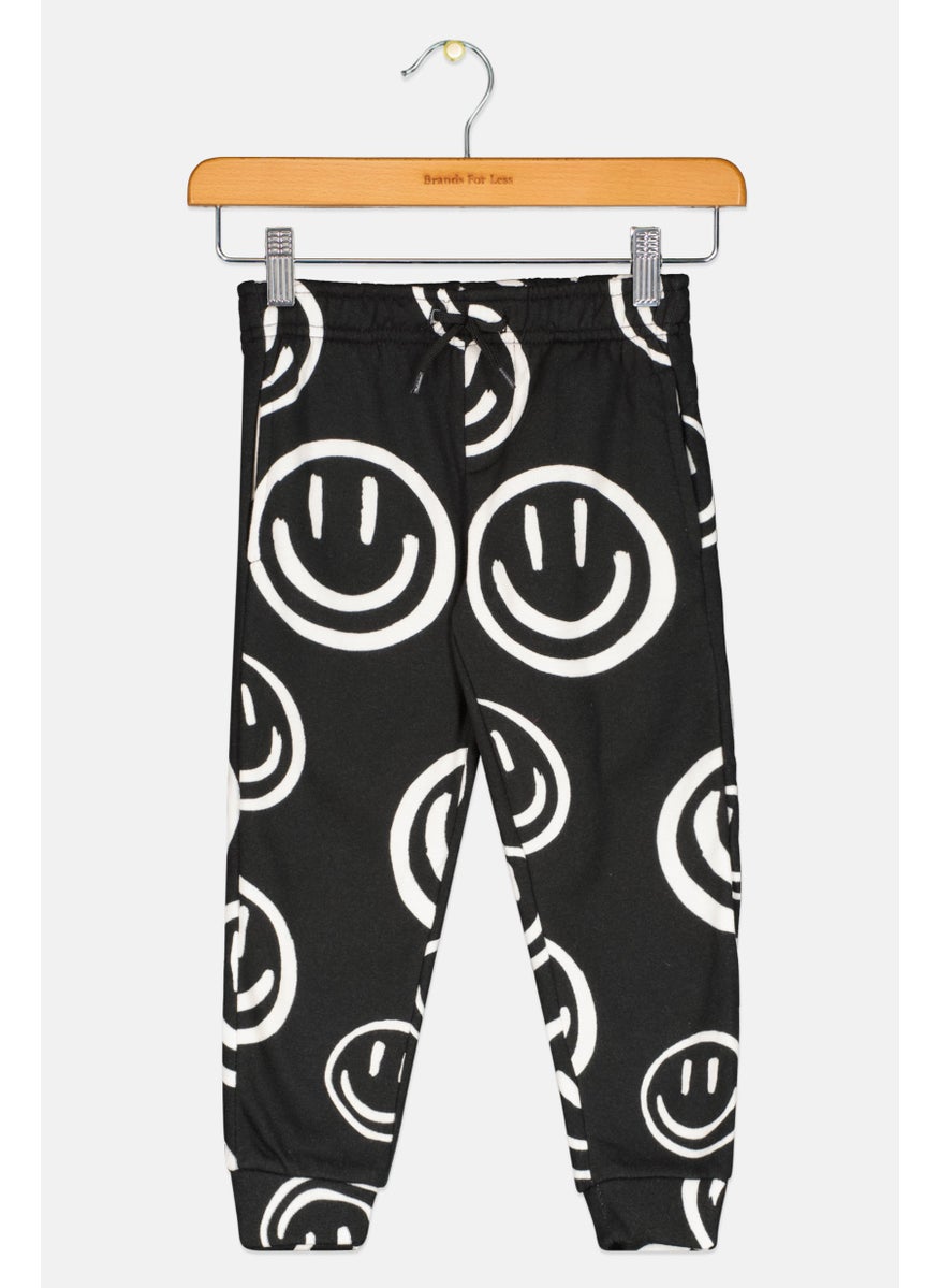 Originals by Brooklyn Cloth - Toddler Boy Drawstring Allover Print Jogger Pants, Black - Image 1