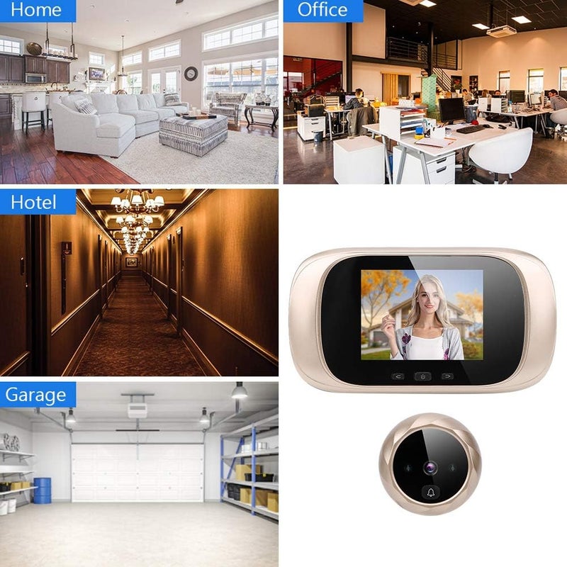 klarako Wireless Digital Door Peephole 2.8in LCD Display, IR Night Vision Door Viewer with Camera Home Security System(Gold) Gold - Image 5