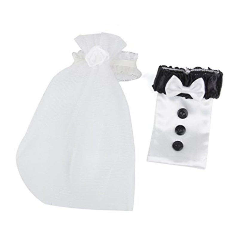 2Pcs Wine Glass Covers Wedding Decor Bride Groom Champagne Cup Protectors - Image 5
