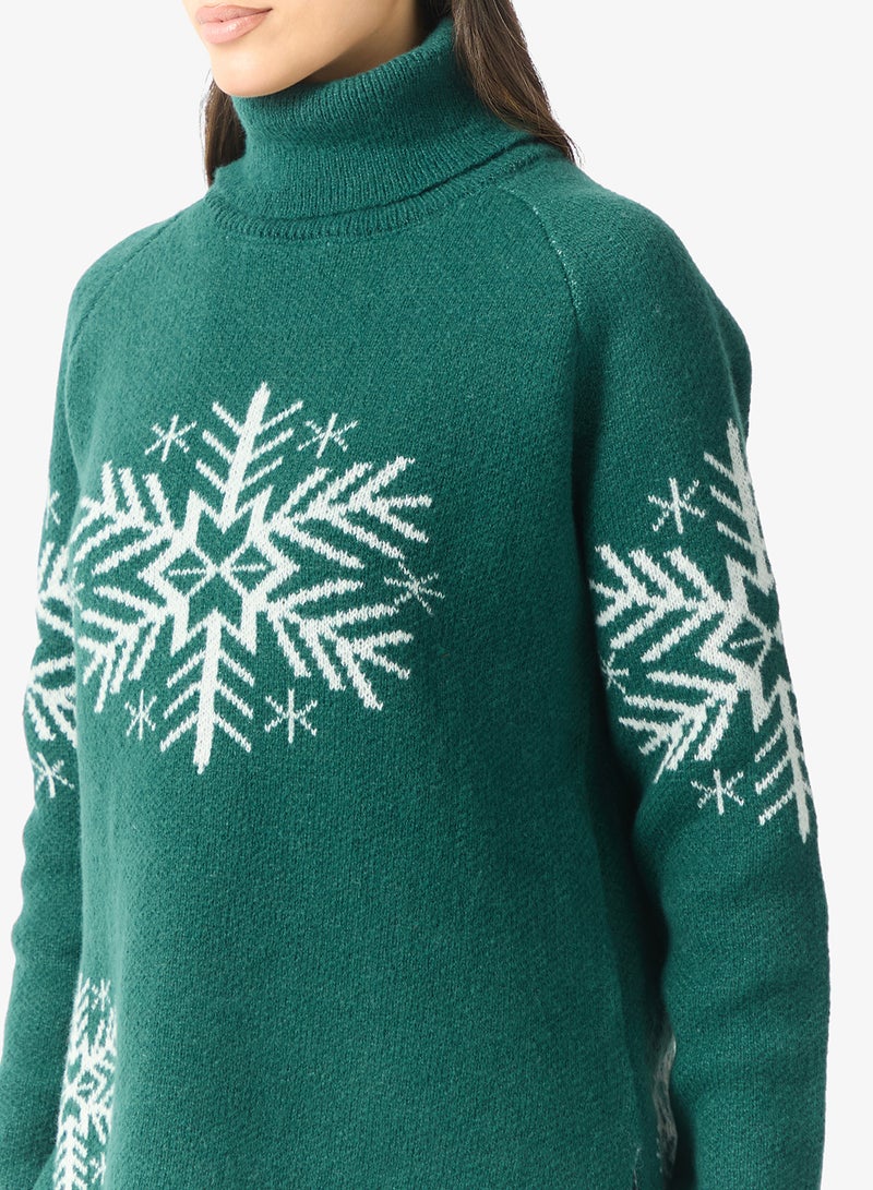 ELLA Turtle Neck Printed Jumper - Image 3