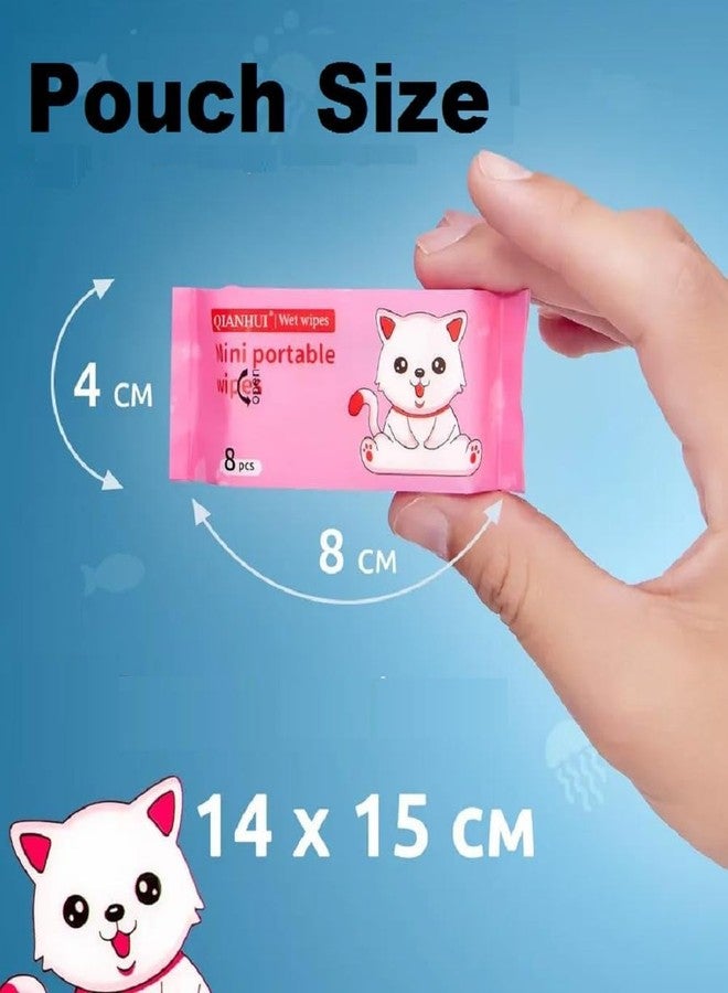 GONIPIMI Mini Baby Wipes Disposable Portable Pocket Water Wipes for Baby Skin Care Travel Wet Tissue for Children’s Hands & Face Cleansing & Moisturising Baby Sanitizing Wipes(64 Wipes X 1 Pack) - Image 5