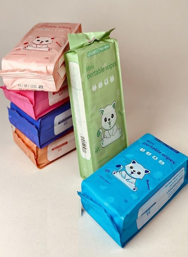 GONIPIMI Mini Baby Wipes Disposable Portable Pocket Water Wipes for Baby Skin Care Travel Wet Tissue for Children’s Hands & Face Cleansing & Moisturising Baby Sanitizing Wipes(64 Wipes X 1 Pack) - Image 3