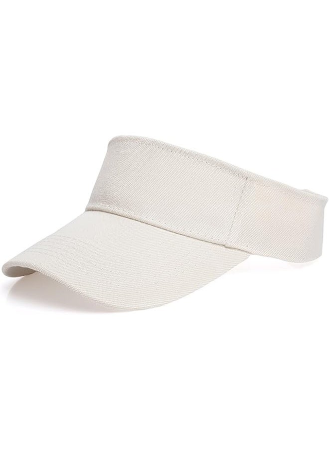YJ Sun Visors Cap Adjustable Empty Top Baseball Cap Cotton Ball Caps Lightweight Sports Outdoor Sun Protection Cap Hats for Women Men - Image 1