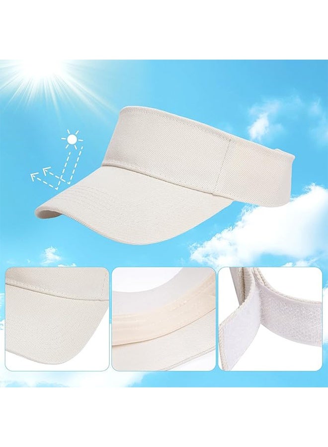 YJ Sun Visors Cap Adjustable Empty Top Baseball Cap Cotton Ball Caps Lightweight Sports Outdoor Sun Protection Cap Hats for Women Men - Image 2