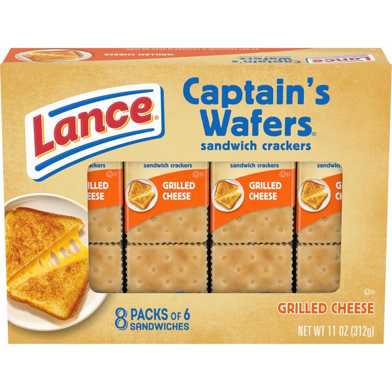 Lance Sandwich Crackers, Captain's Grilled Cheese Wafers, 8 Ct Box - Image 1