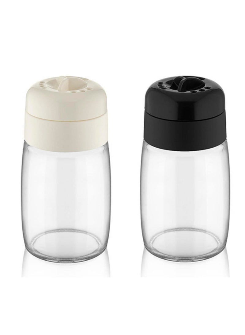 كلوكس طقم ملاحات زجاج فاخر لتخزين الملح والفلفل والبهارات والتوابل المختلفة - Image 3