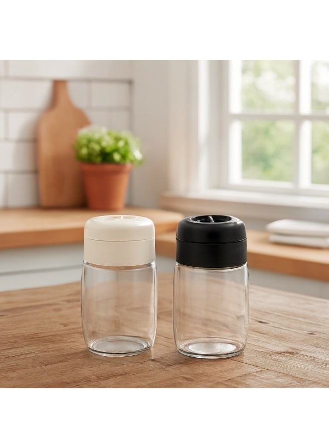 كلوكس طقم ملاحات زجاج فاخر لتخزين الملح والفلفل والبهارات والتوابل المختلفة - Image 1