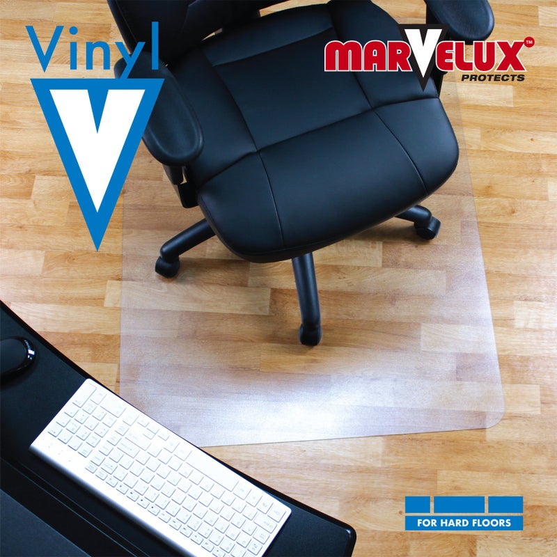 Marvelux Large Office Chair Mat for Hardwood Floors 48" x 60" Clear PVC Hard Floor Protector Mat for Under Desks, Rectangular Vinyl Floor Mat for Computer Desks and Gaming Chairs - Image 5